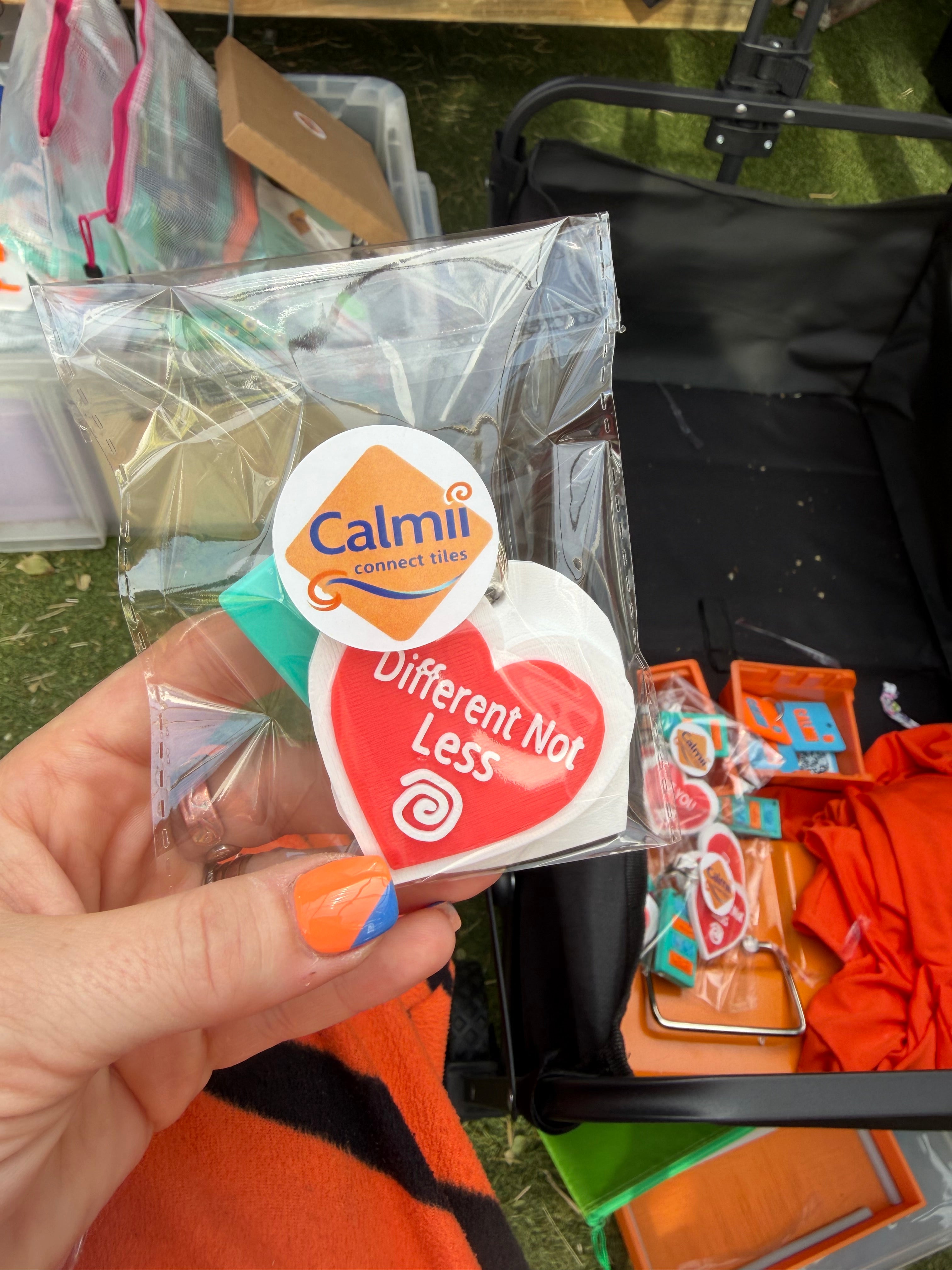 Calmii® “Different Not Less” Heart Keyring