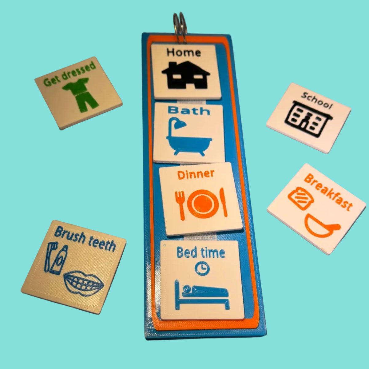 Calmii® Daily Routine Starter Bundle | Board & 8 Tactile Tiles