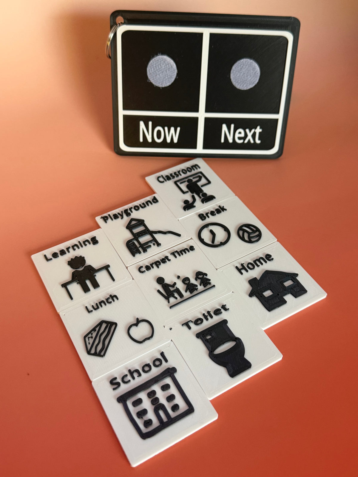 Calmii® School Now & Next Starter Pack | Board & 8 Tactile Tiles